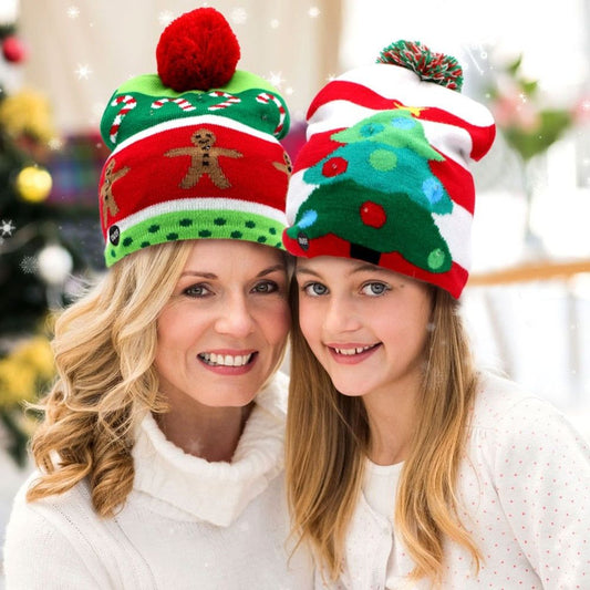 Christmas LED Themed Beanie Hats - darrenhills